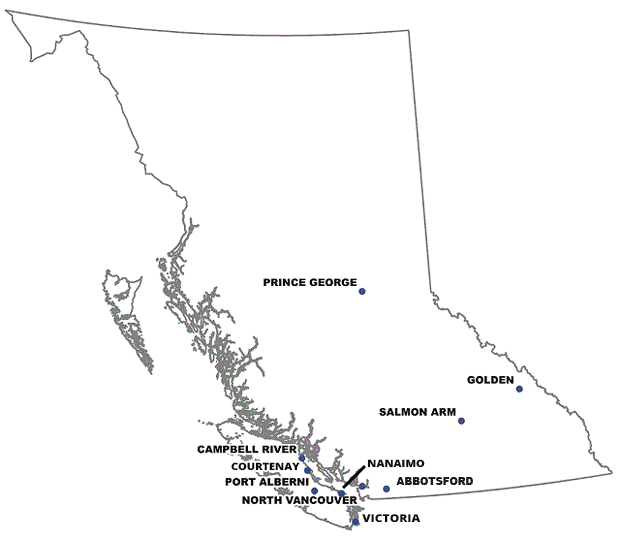 Map of Onsite Engineering Locations